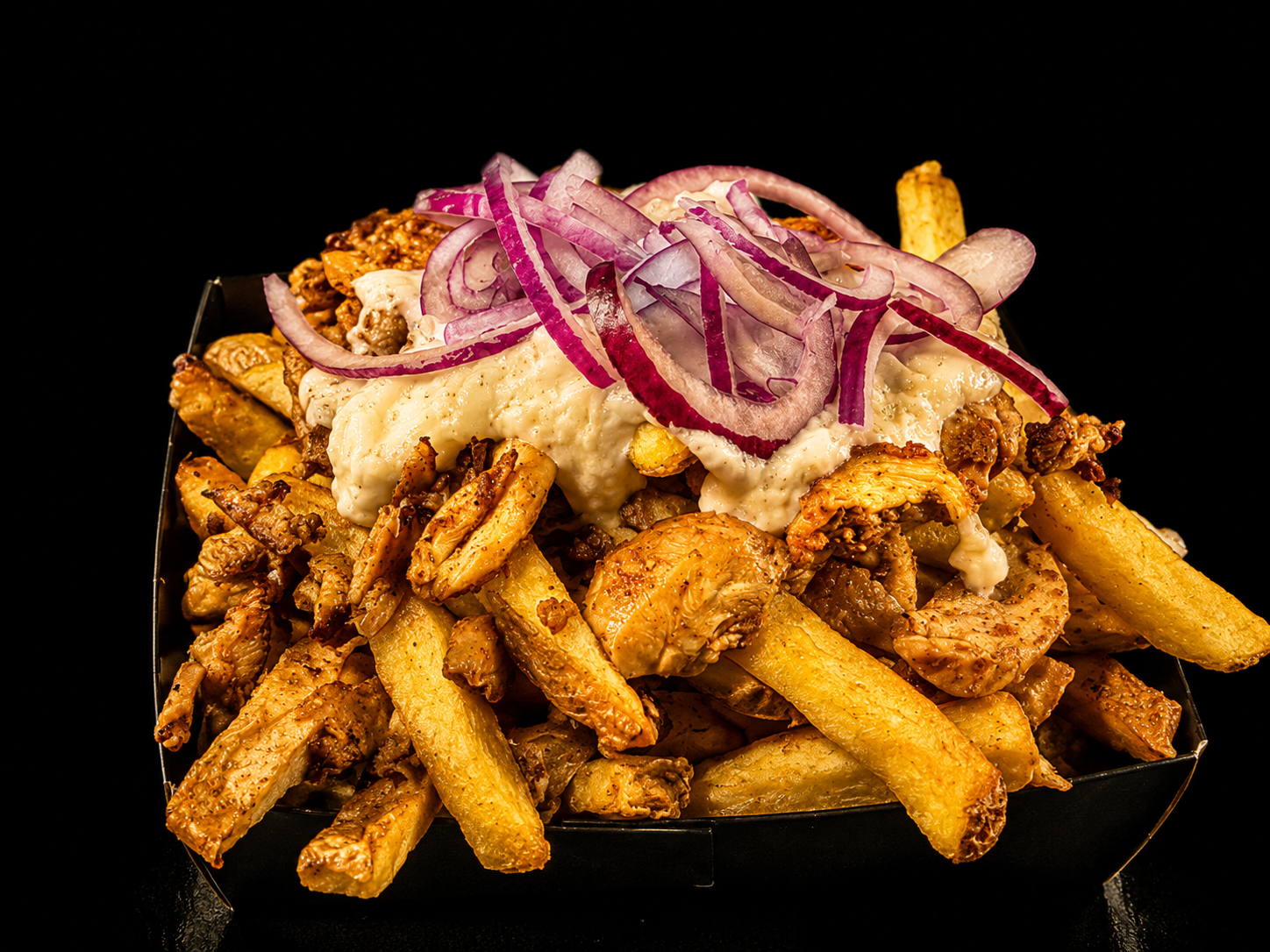 Muscat loaded fries — Omaanse halal funky fries De Friet Fabrique Tilburg